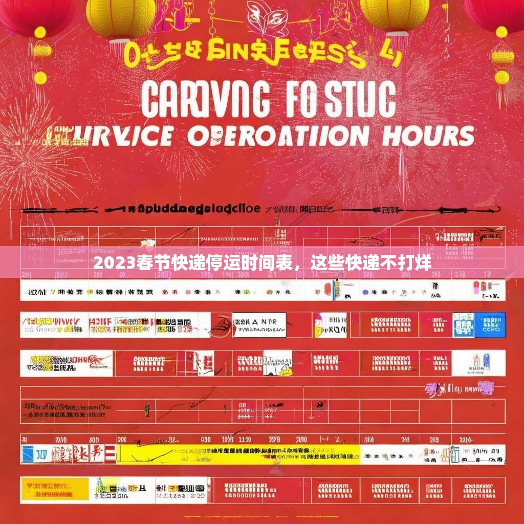 2023春节快递停运时间表,这些快递不打烊 2023春节快递停运时间表,这些快递不打烊
